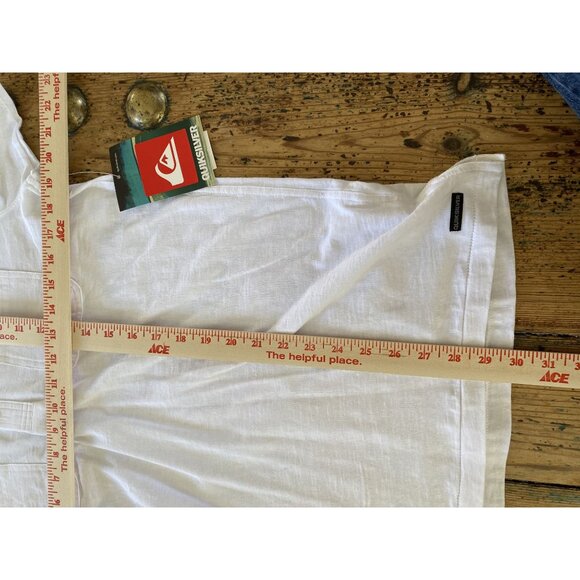 NWT Quiksilver mens white Polo medium short sleeve collared 100% cotton - Picture 8 of 8
